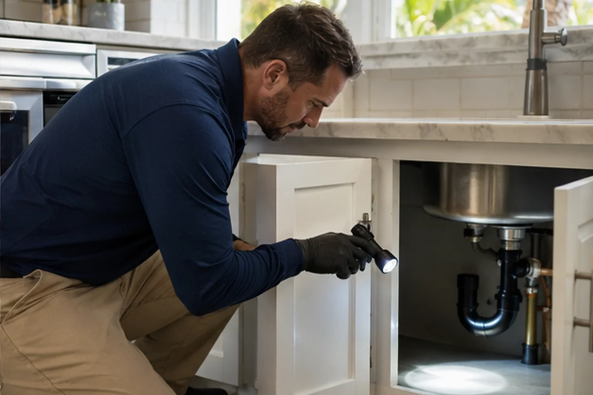 Jacksonville kitchen inspection for cockroach activity and harborage evidence
